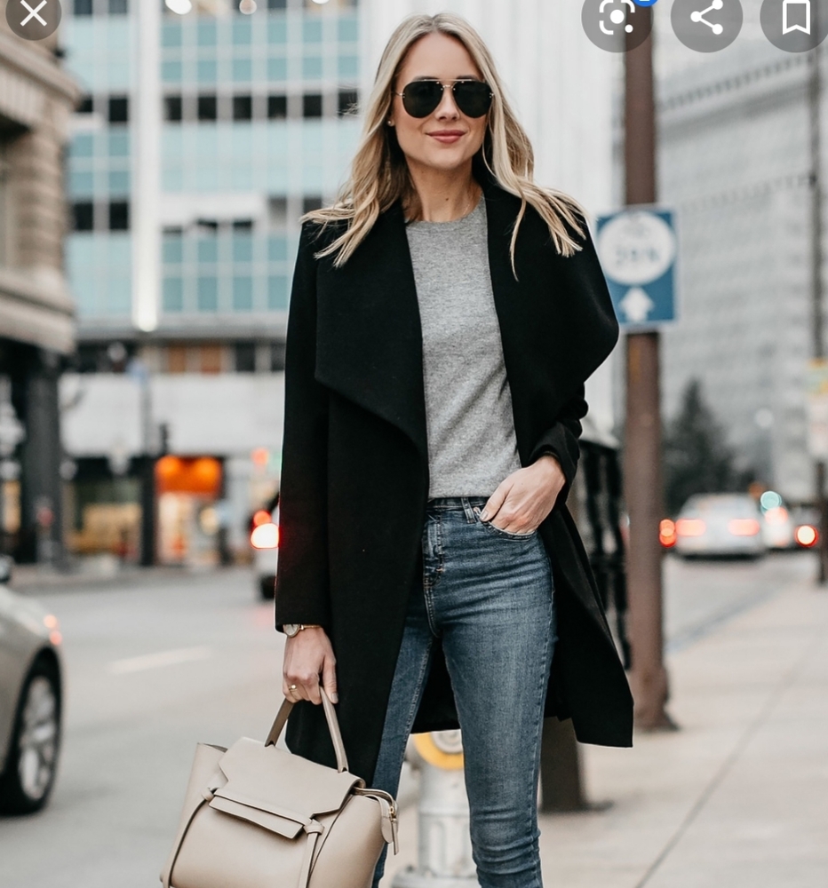 Lovely black J.Crew Oversize Dpuble Cloth Coat